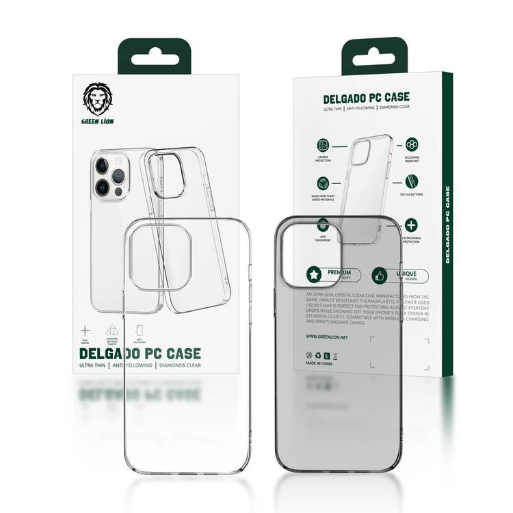 Green Lion GNDPC12PCL Delgado PC Case for iPhone 12 Pro 6.1" , Drop Protection, Anti-Shock , Easy Access to All Ports - Clear