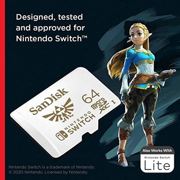 SanDisk 64 GB MicroSDXC Card for Nintendo Switch for sale online