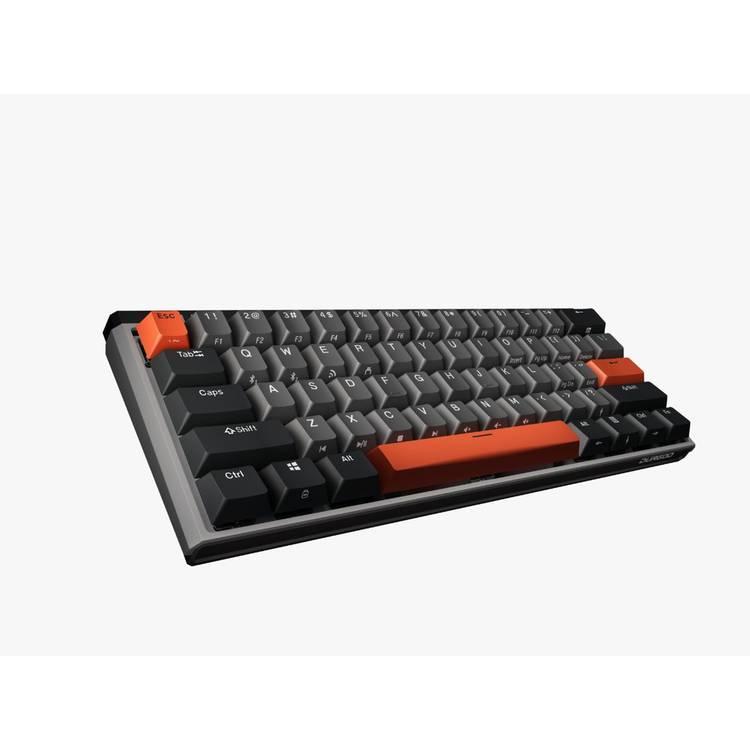 Durgod K330W Gateron Crystal Mechanical Wireless Keyboard Doubleshot PBT Profile - Black/Gray/Orange