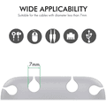 Ahastyle Silicone Multipurpose Cable  Clips/Organizers Desktop Organizer Collection - Grey