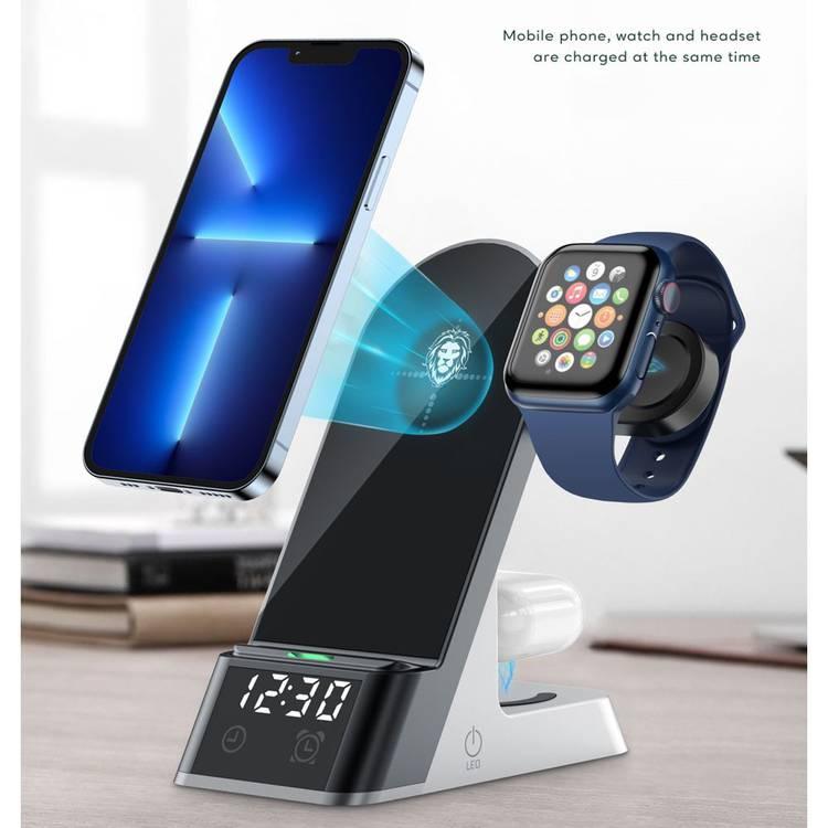 Green Lion GN6IN1WFCBK 6 in 1 Wireless Charger 15W, Material: ABS + PC, Universal - Black