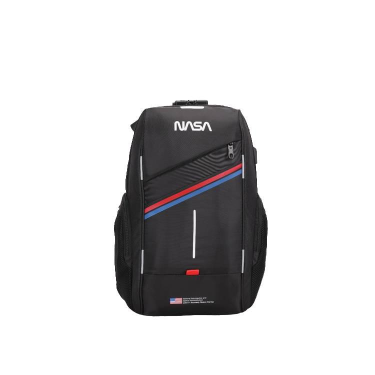 NASA Backpack With USB Connector  - Black