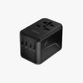 Powerology 65W PD Universal Multi-Port Travel Adapter with Quadruple USB-C Output - Grey