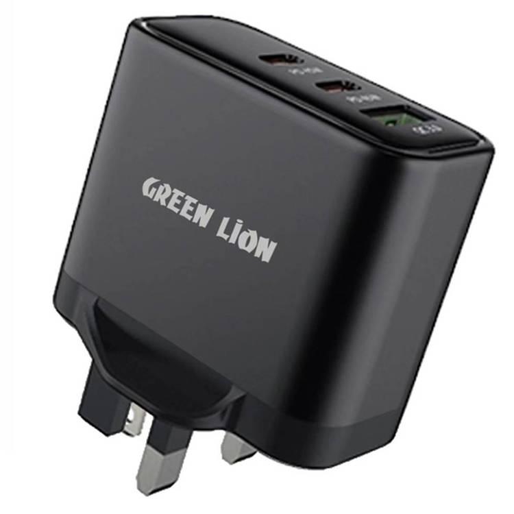 Green Lion Ultra Quick 3 Output Compact Charger with Type-A to Type-C and Type-C to Lightning