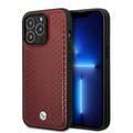 BMW Signature Collection Genuine Leather Case With Diamond Hot Stamp Pattern - Burgundy