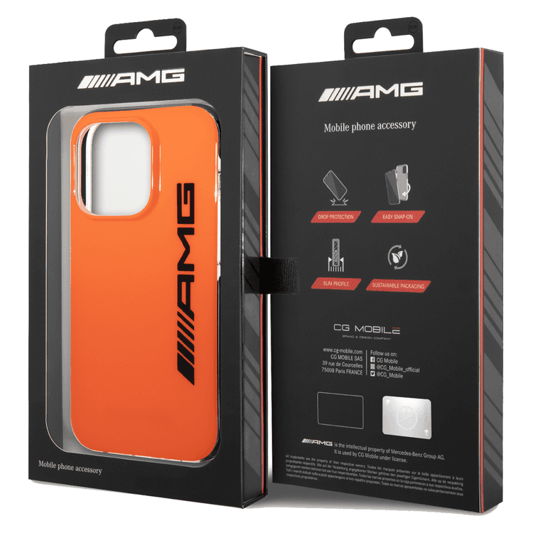 AMG PC/TPE Hard Case - iPhone 14 Pro - Orange / Black