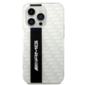 AMG Transparent Double Layer Case with Carbon Pattern II Anti-Explosion/Crystal Case iPhone 14 Pro Max Compatibility - White