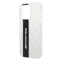 AMG Transparent Double Layer Case with Carbon Pattern II Anti-Explosion/Crystal Case iPhone 14 Pro Max Compatibility - White