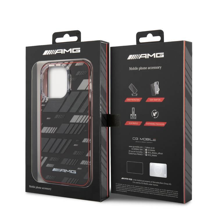 AMG Transparent Double Layer Case Expressive Graphic Design iPhone 14 Pro Max Compatibility - Black