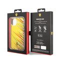 Ferrari PC/TPU Case with Double Layer Grass Print iPhone 14 Compatibility - Yellow