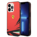 Ferrari PC/TPU Case with Double Layer Print iPhone 14 Pro Max Compatibility - Red
