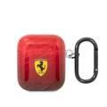 CG MOBILE Ferrari Case With Scuderia Ferrari Pattern Design compatible with Airpods 1/2 - Red