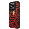 Ferrari Liquid Silicone Case All Over Printed Scuderia iPhone 14 Pro Compatibility - Black