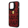 Ferrari Liquid Silicone Case All Over Printed Scuderia iPhone 14 Pro Compatibility - Black