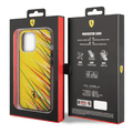 Ferrari PC/TPU Case with Double Layer Grass Print iPhone 14 Pro Compatibility - Yellow