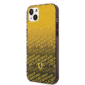 Ferrari Gradient PC/TPU Case with Allover Scuderia & Dyed Bumper iPhone 14 Compatibility - Yellow