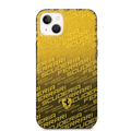 Ferrari Gradient PC/TPU Case with Allover Scuderia & Dyed Bumper iPhone 14 Compatibility - Yellow