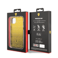 Ferrari Gradient PC/TPU Case with Allover Scuderia & Dyed Bumper iPhone 14 Compatibility - Yellow