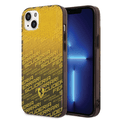 Ferrari Gradient PC/TPU Case with Allover Scuderia & Dyed Bumper iPhone 14 Compatibility - Yellow