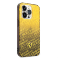 Ferrari Gradient PC/TPU Case with Allover Scuderia & Dyed Bumper iPhone 14 Pro Max Compatibility - Yellow