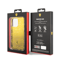 Ferrari Gradient PC/TPU Case with Allover Scuderia & Dyed Bumper iPhone 14 Pro Max Compatibility - Yellow