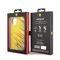 Ferrari PC/TPU Case with Double Layer Grass Print iPhone 14 Plus Compatibility - Yellow