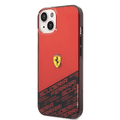 Ferrari PC/TPU IML Case with Bottom Scuderia Allover Print iPhone 14 Plus Compatibility - Red