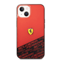 Ferrari PC/TPU IML Case with Bottom Scuderia Allover Print iPhone 14 Plus Compatibility - Red