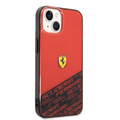 Ferrari PC/TPU IML Case with Bottom Scuderia Allover Print iPhone 14 Plus Compatibility - Red