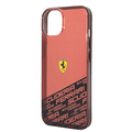 Ferrari PC/TPU IML Case with Bottom Scuderia Allover Print iPhone 14 Plus Compatibility - Red