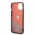 Ferrari PC/TPU IML Case with Bottom Scuderia Allover Print iPhone 14 Plus Compatibility - Red