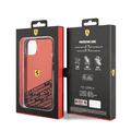 Ferrari PC/TPU IML Case with Bottom Scuderia Allover Print iPhone 14 Plus Compatibility - Red