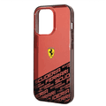 Ferrari PC/TPU IML Case with Bottom Scuderia Allover Print iPhone 14 Pro Max Compatibility - Red