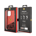 Ferrari PC/TPU IML Case with Bottom Scuderia Allover Print iPhone 14 Pro Max Compatibility - Red