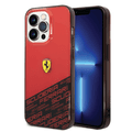 Ferrari PC/TPU IML Case with Bottom Scuderia Allover Print iPhone 14 Pro Max Compatibility - Red