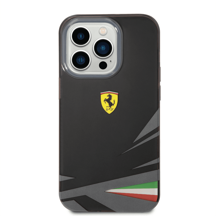 Ferrari PC/TPU Case with Double Layer Print iPhone 14 Pro Max Compatibility - Black