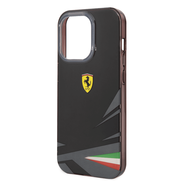 Ferrari PC/TPU Case with Double Layer Print iPhone 14 Pro Max Compatibility - Black