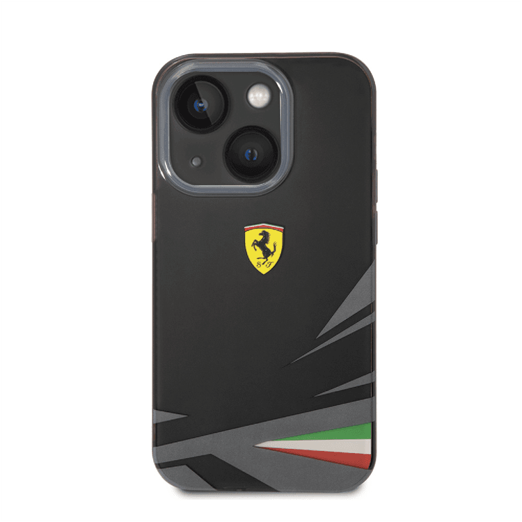 Ferrari PC/TPU Case with Double Layer Print iPhone 14 Compatibility - Black