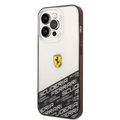 Ferrari PC/TPU IML Case with Bottom Scuderia Allover Print iPhone 14 Pro Compatibility - Silver