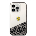 Ferrari PC/TPU IML Case with Bottom Scuderia Allover Print iPhone 14 Pro Compatibility - Silver