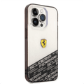 Ferrari PC/TPU IML Case with Bottom Scuderia Allover Print iPhone 14 Pro Compatibility - Silver