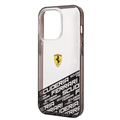 Ferrari PC/TPU IML Case with Bottom Scuderia Allover Print iPhone 14 Pro Compatibility - Silver