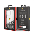 Ferrari PC/TPU IML Case with Bottom Scuderia Allover Print iPhone 14 Pro Compatibility - Silver