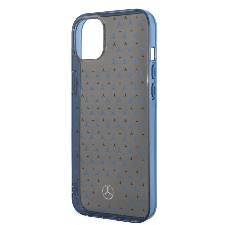 iPhone 14 - PC/TPU Silver Double Layer Case Star Pattern Large