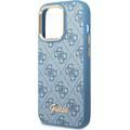 Guess PC/TPU 4G PU Case with Metal Camera Outline & Buttons iPhone 14 Pro Compatibility - Blue