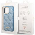 Guess PC/TPU 4G PU Case with Metal Camera Outline & Buttons iPhone 14 Pro Compatibility - Blue