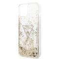 Guess Liquid Glitter Case With Translucent Triangle Logo - iPhone 14 - Transparent