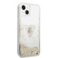 Guess Liquid Glitter Case With Translucent Triangle Logo - iPhone 14 - Transparent