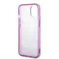 Guess PC/TPU IML Case With Double Layer Electroplated Camera Outline & Toile De Jouy - iPhone 14 - Fuchsia