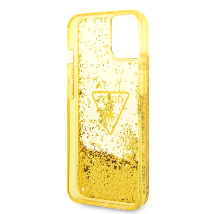 Buy wholesale Guess Glitter Palm Floating Glitter Case for iPhone 14 -  Translucent Black